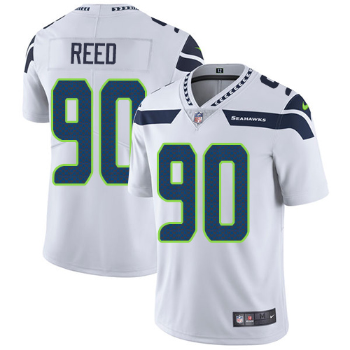 Nike Seahawks #90 Jarran Reed White Men's Stitched NFL Vapor Untouchable Limited Jersey - Click Image to Close
